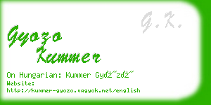 gyozo kummer business card